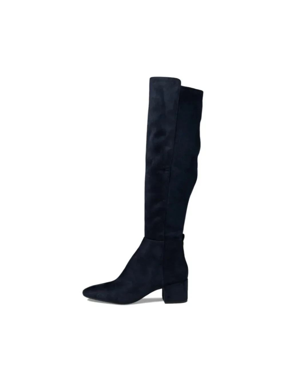 Michael Kors Braden Mid Boots Black Suede 5.5 Block Heel Tall Over the Knee $275